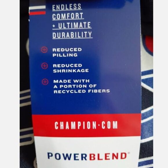 Champion Powerblend Fleece Men's Hoodie Ultimate Durability Size XL Navy New - Picture 7 of 8